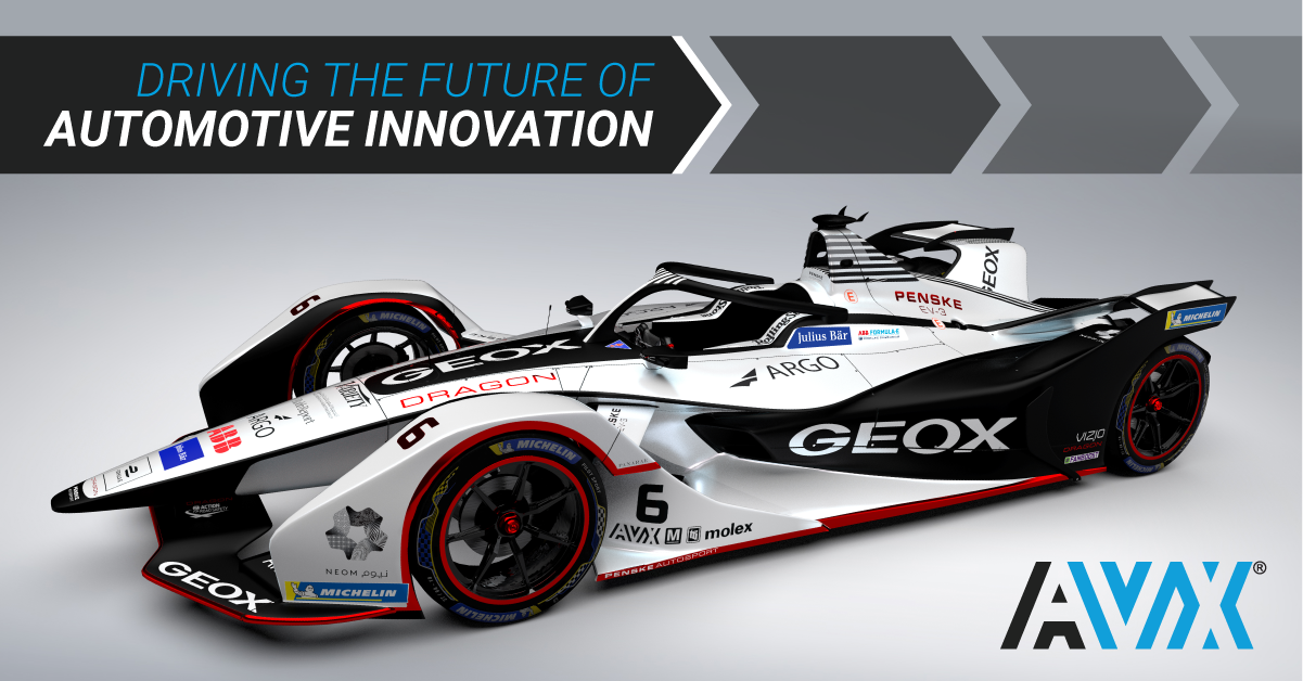 AVX Supports GEOX DRAGON All-Electric Formula-E Racing Team